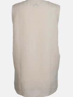 Damen Leinentop mit Biesen