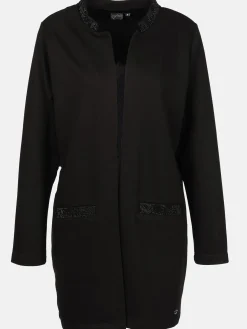 Damen Longcardigan mit Strassbesatz