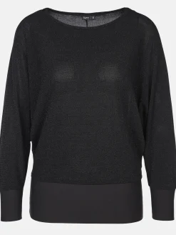 Damen Lurexshirt mit Fledermausärmeln