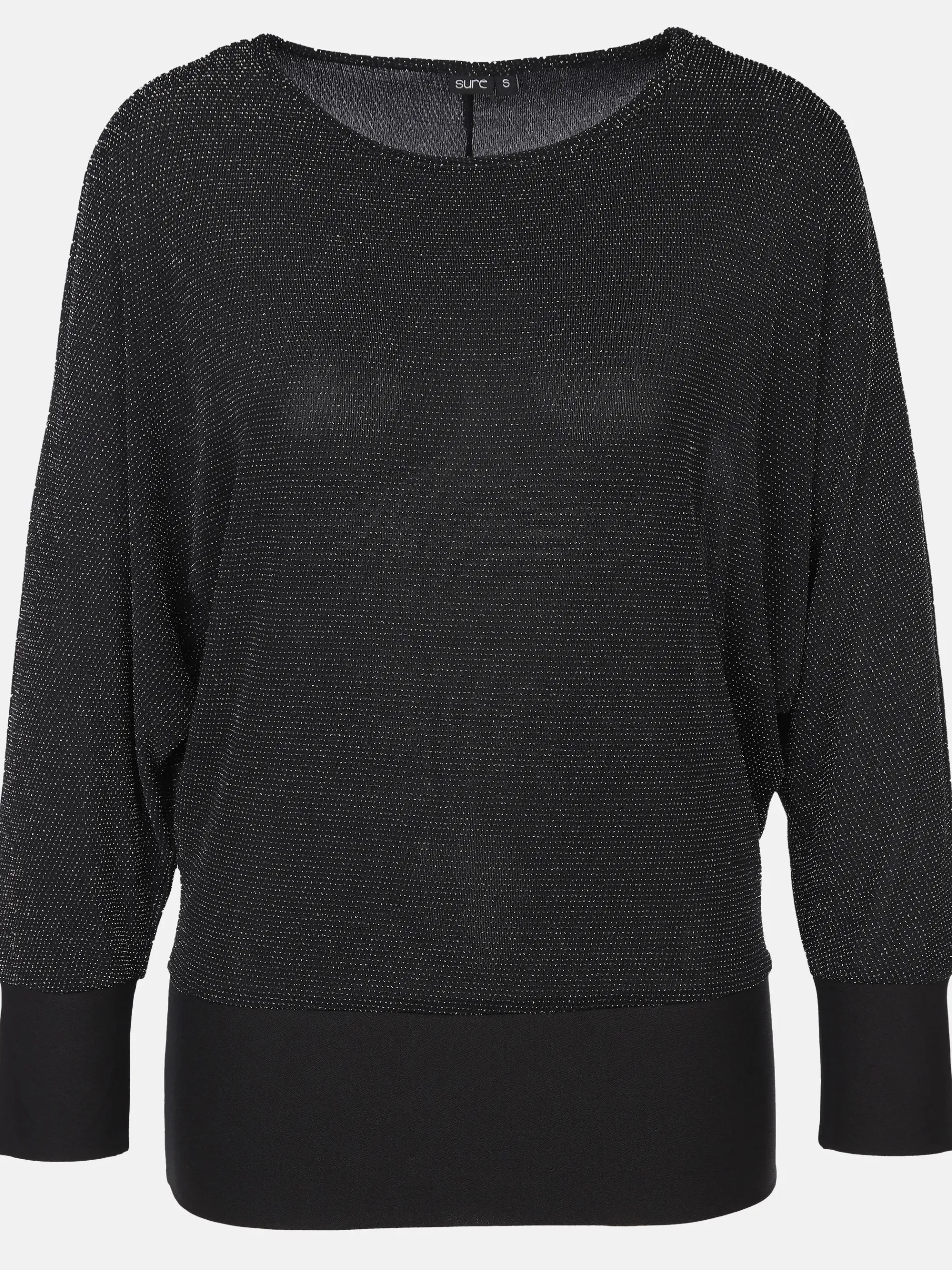Damen Lurexshirt mit Fledermausärmeln