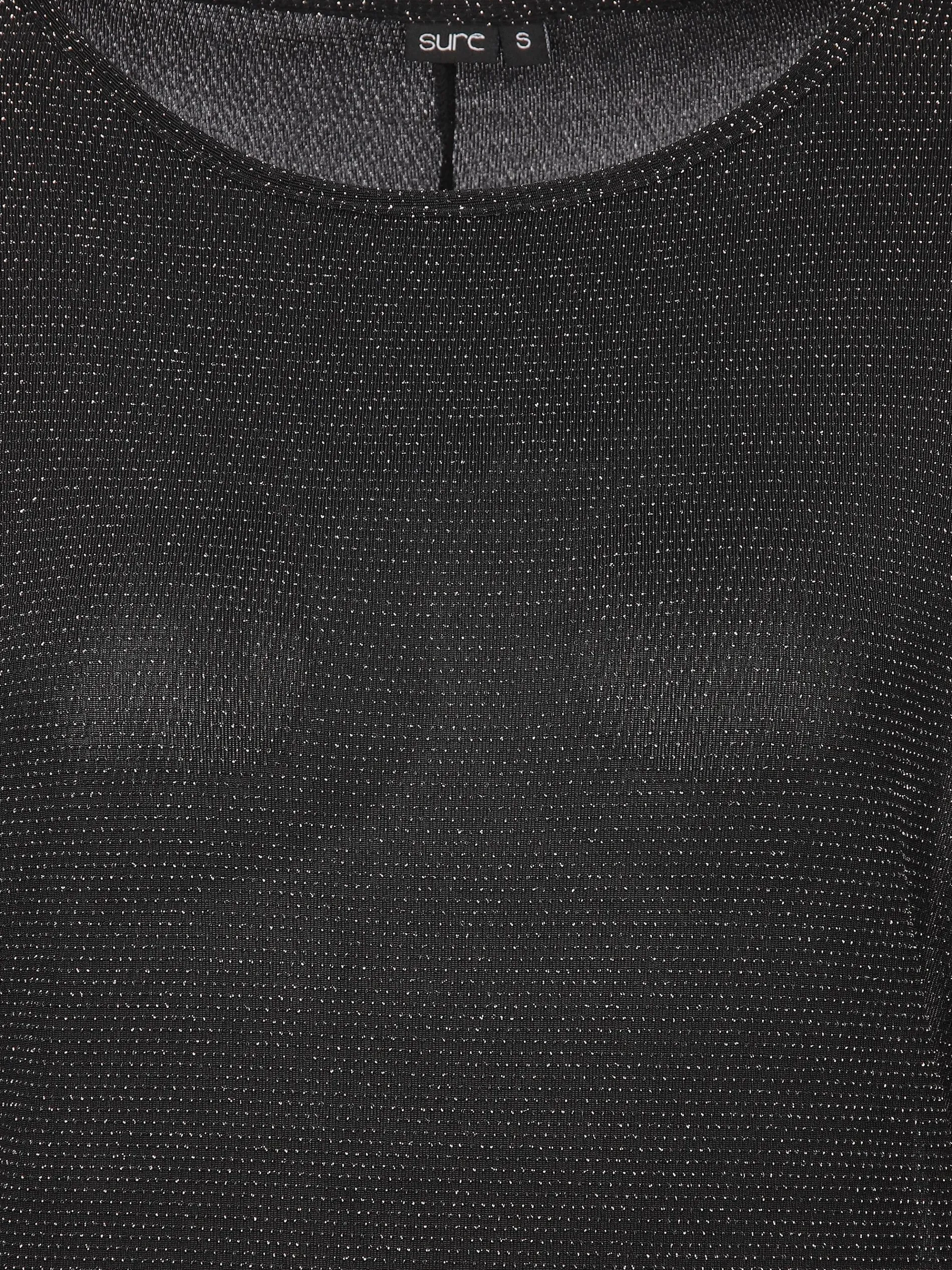 Damen Lurexshirt mit Fledermausärmeln