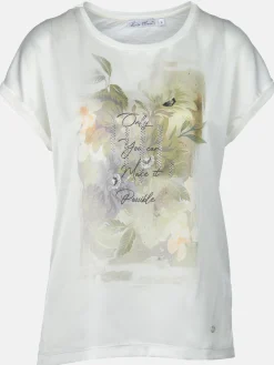 Damen Materialmix Shirt