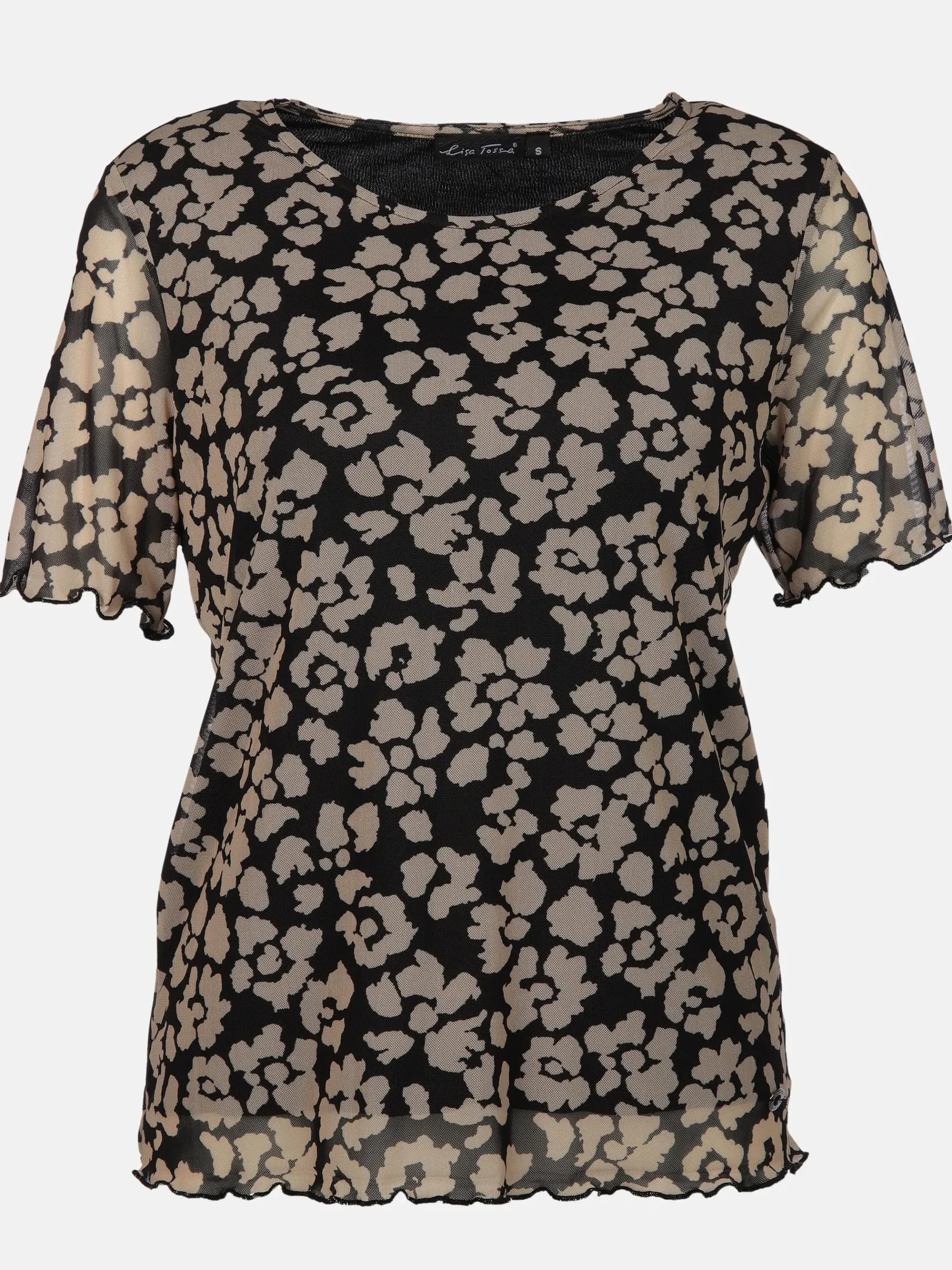 Damen Meshshirt mit Alloverprint