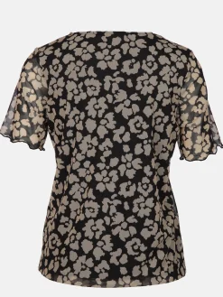 Damen Meshshirt mit Alloverprint