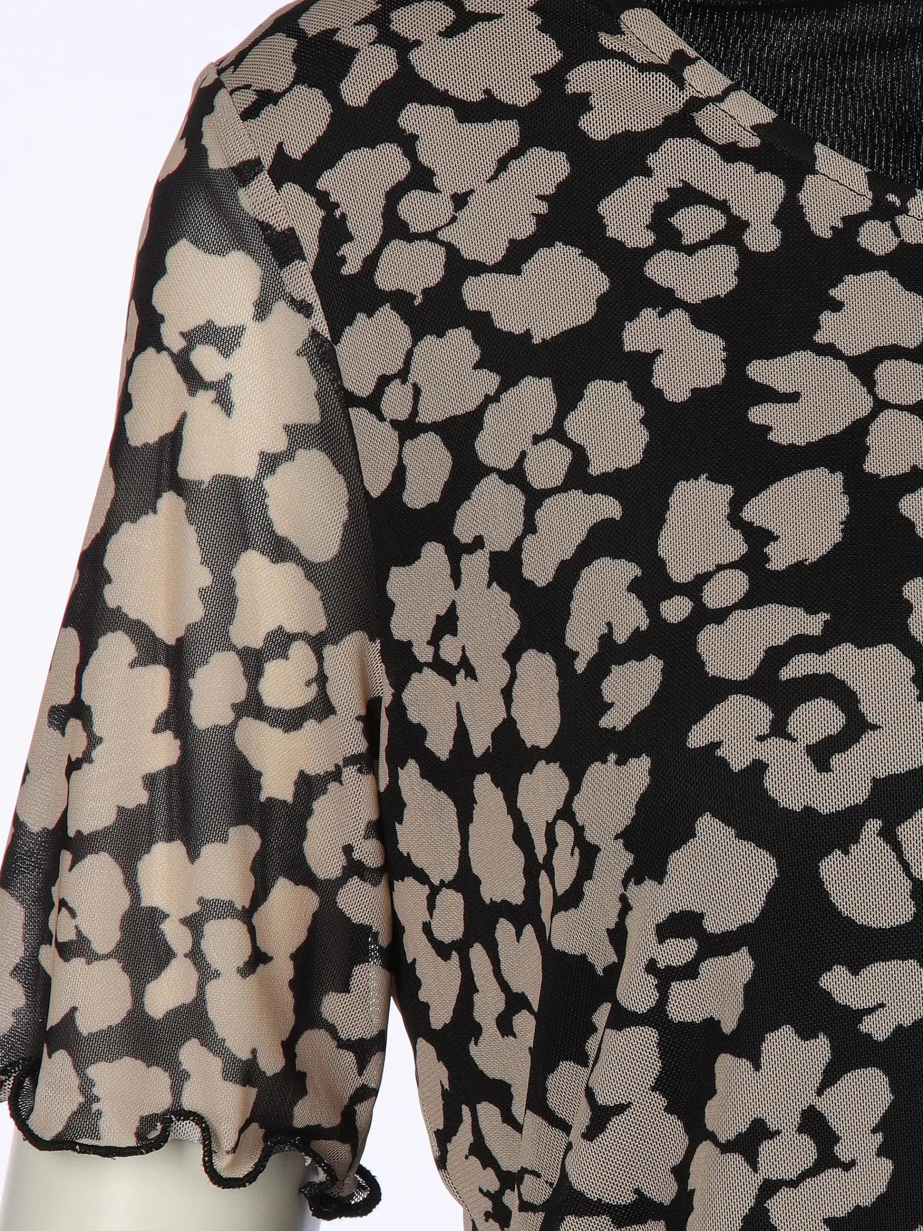 Damen Meshshirt mit Alloverprint