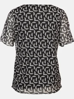 Damen Meshshirt mit Alloverprint