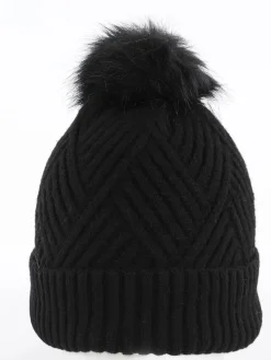 Damen Mütze mit Bommel