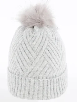 Damen Mütze mit Bommel