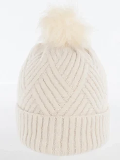 Damen Mütze mit Bommel