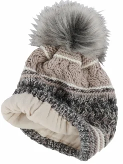 Damen Mütze mit Bommel