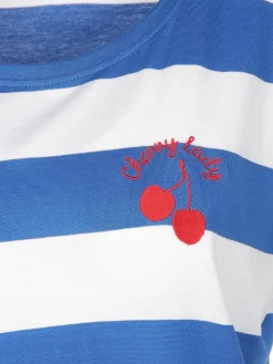 Damen Nachtshirt mit Streifen