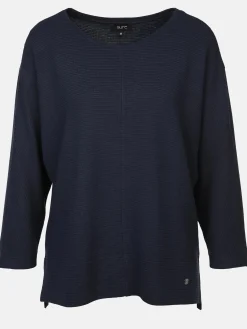 Damen Ottoman Shirt in Ripp-Optik