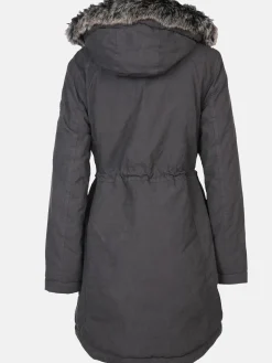 Damen Parka mit Kunstfellbesatz