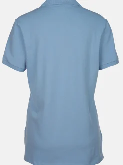 Damen Poloshirt mit schlichter Stickerei