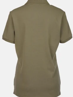 Damen Poloshirt mit schlichter Stickerei