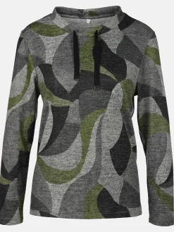 Damen Print Flauschshirt