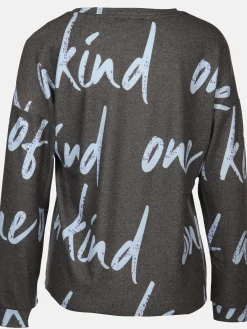 Damen Print Flauschshirt