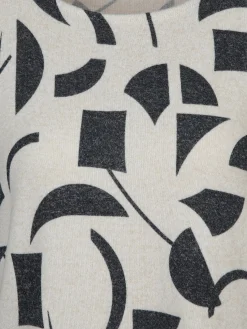 Damen Printshirt in Strickoptik mit 3/4 Arm