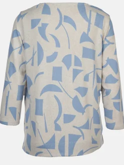 Damen Printshirt in Strickoptik mit 3/4 Arm