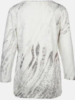 Damen Printshirt mit Glitzersteinchen