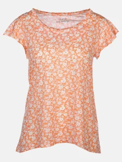 Damen Printshirt mit Volantärmeln