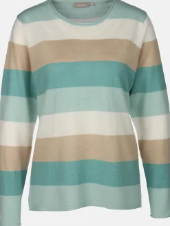 Damen Pullover "Cashmere Like" mit breiten Frabstreifen