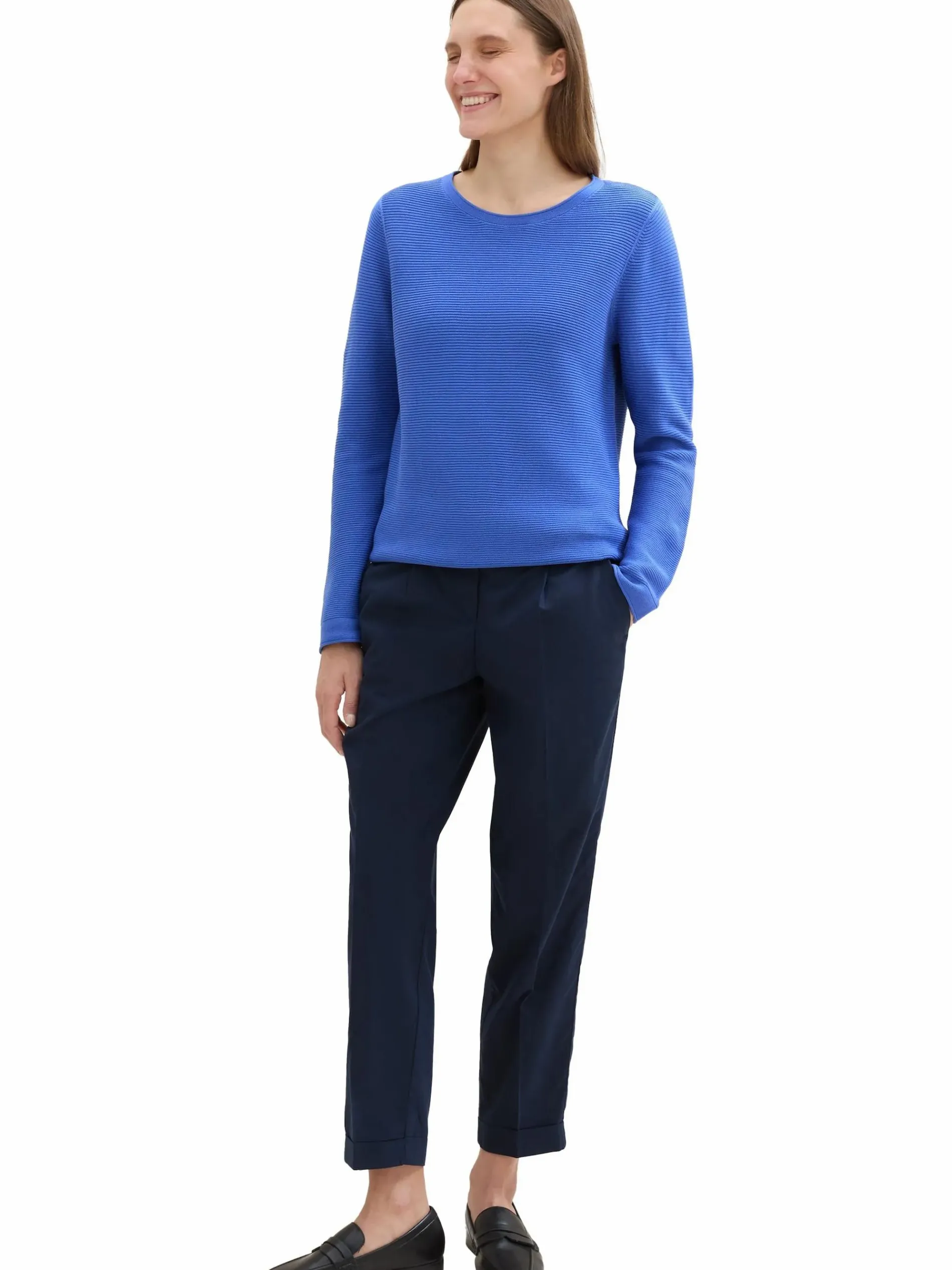 Damen Pullover in Ottoman Ripp