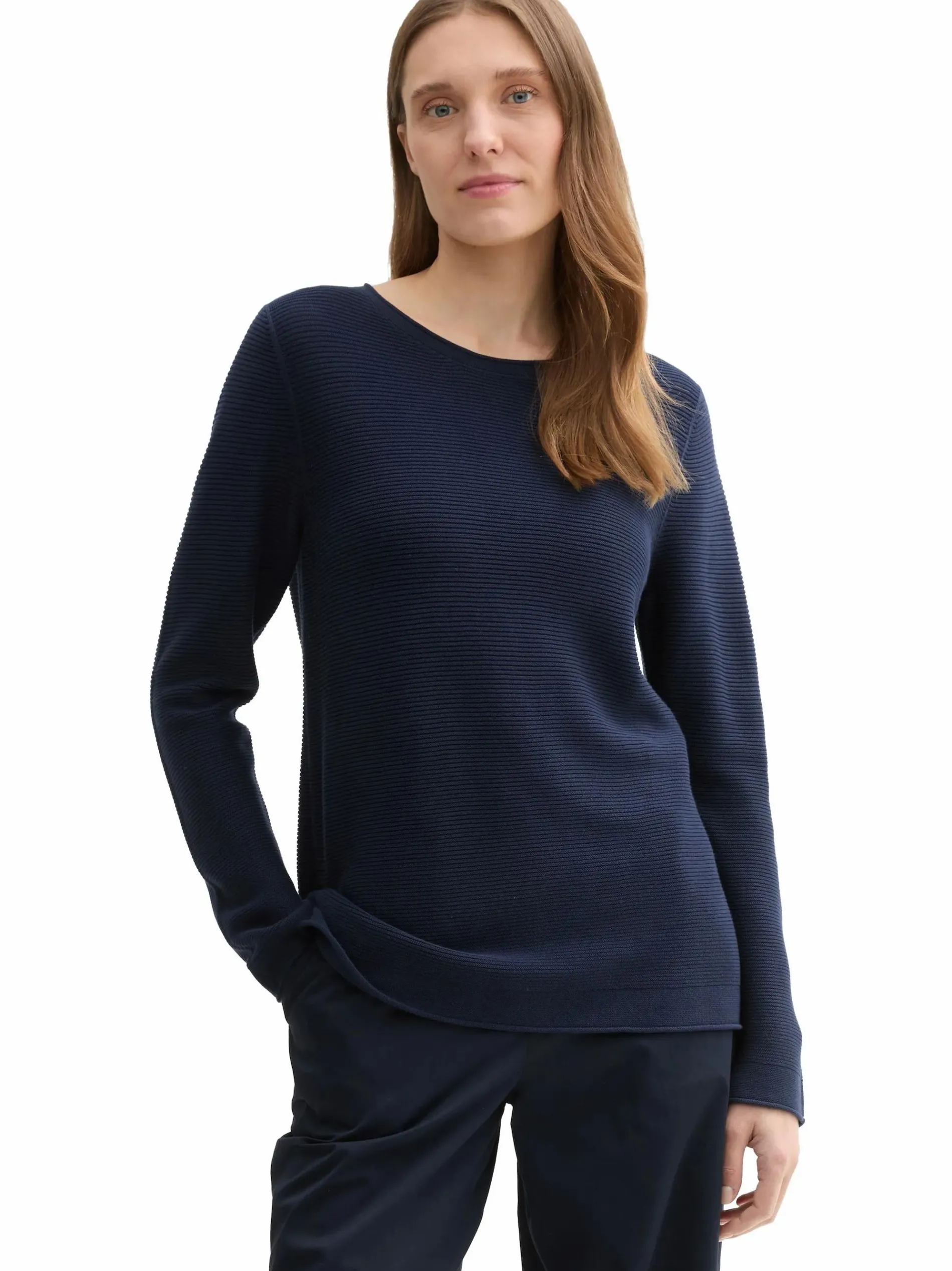Damen Pullover in Ottoman Ripp