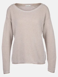 Damen Pullover in Waffelstruktur