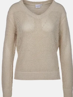 Damen Pullover mit Lochmuster