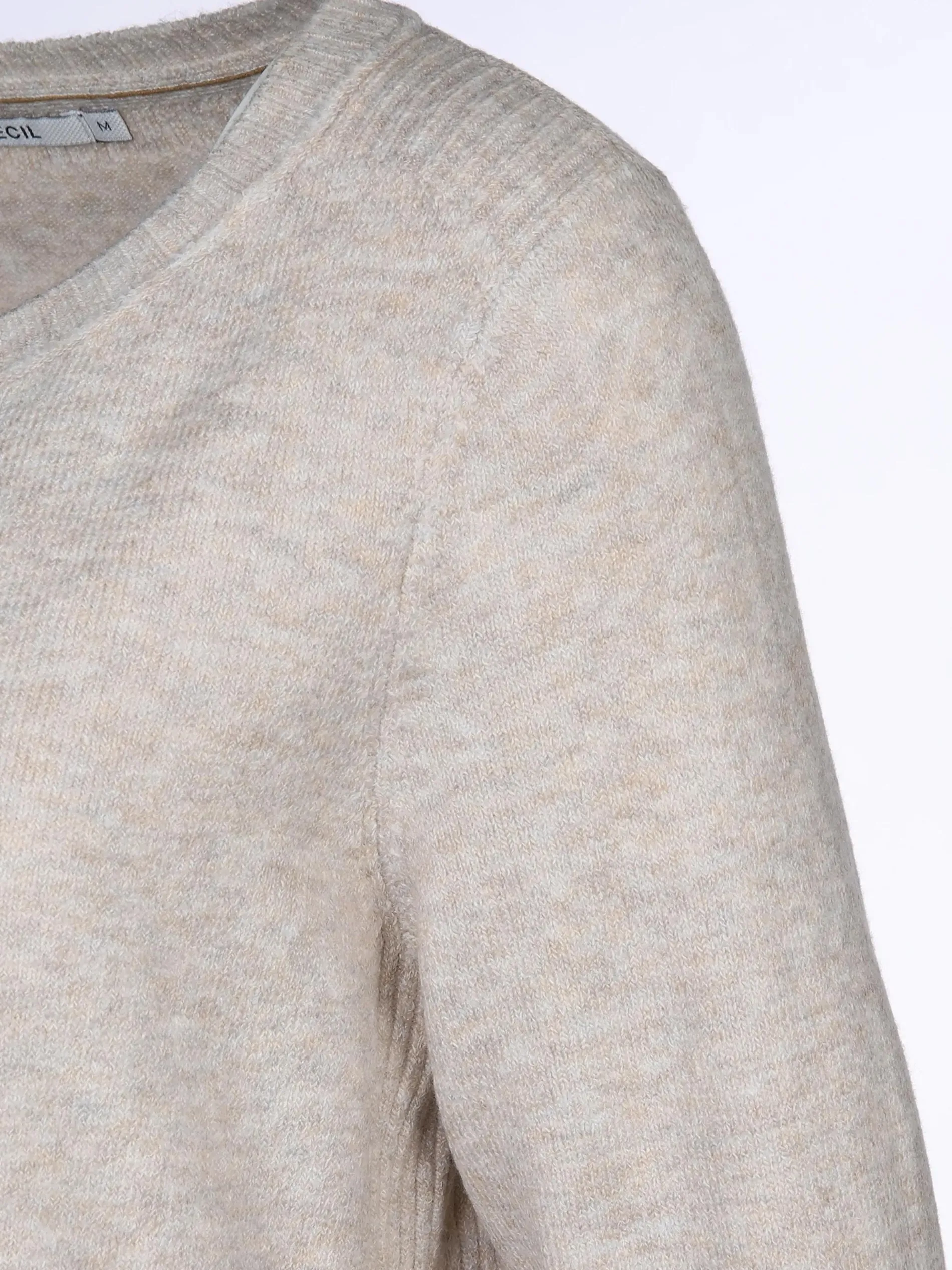 Damen Pullover mit Rippdetails