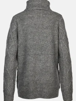 Damen Pullover mit Rollkragen und Muster