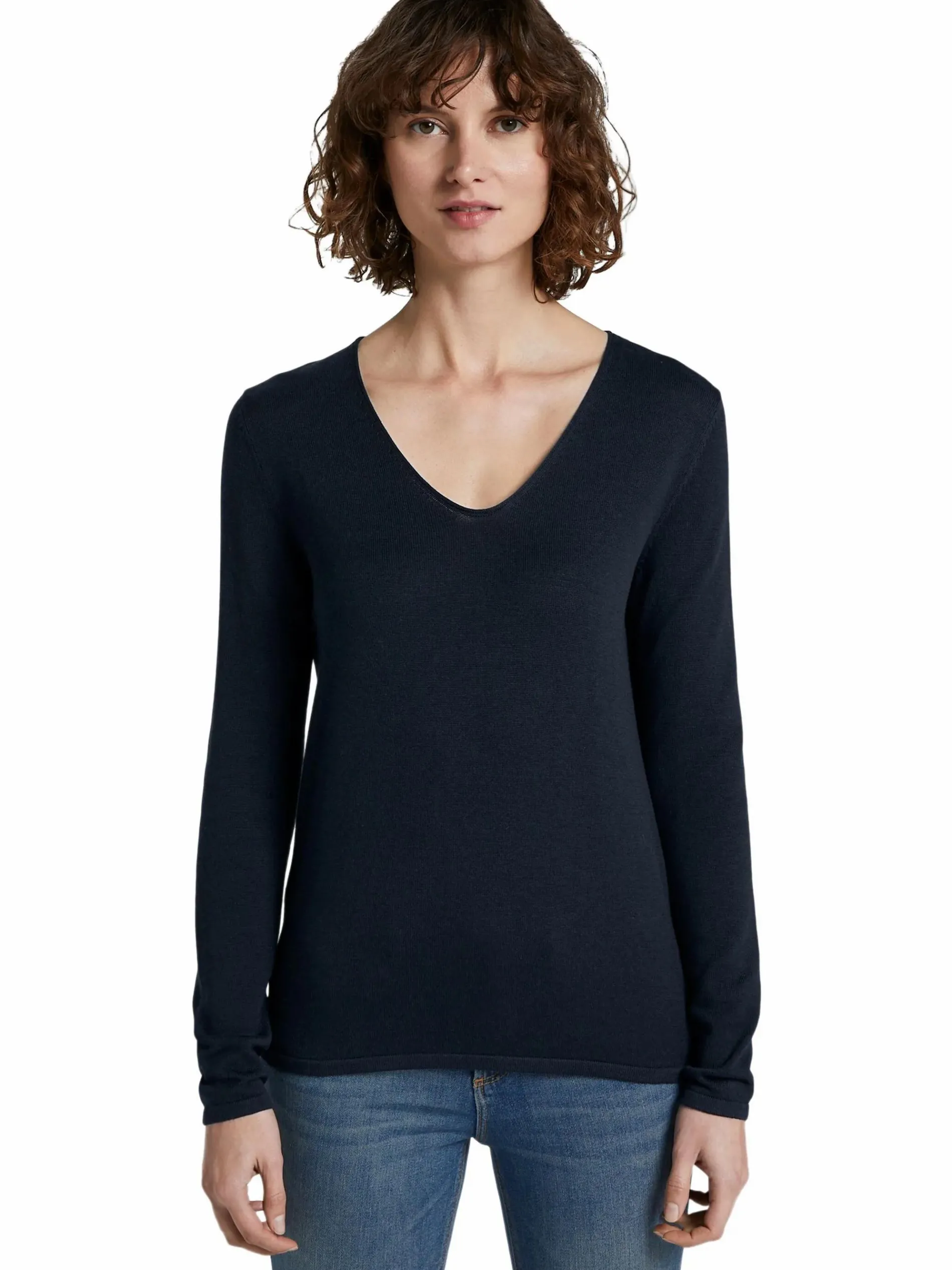 Damen Pullover mit V-Ausschnitt