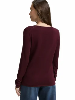 Damen Pullover mit V-Ausschnitt