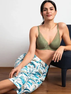 Damen Pyjama mit 3/4 Hose