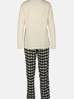 Damen Pyjama mit Flanellhose