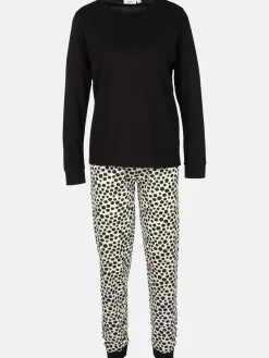 Damen Pyjama mit gemusterter Hose