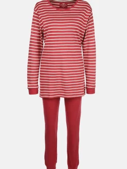 Damen Pyjama mit Streifendessin