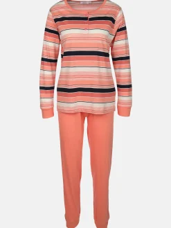 Damen Pyjama mit Streifen