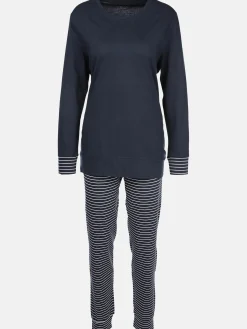 Damen Pyjama mit Streifen