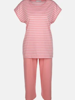 Damen Pyjama mit Streifen