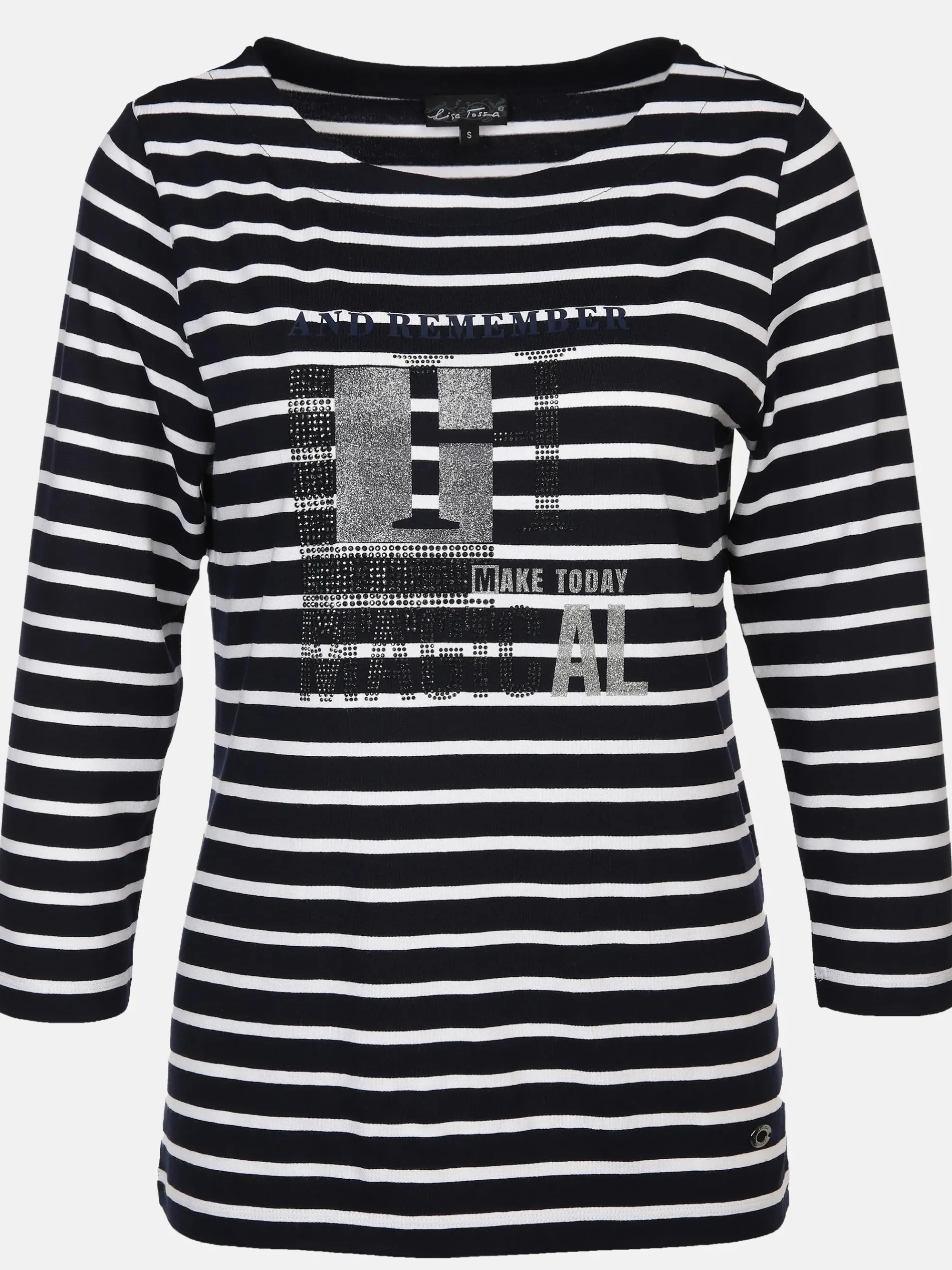 Damen Ringelshirt mit Glitzerprint