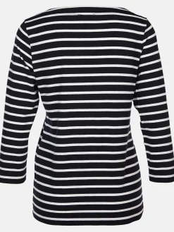 Damen Ringelshirt mit Glitzerprint