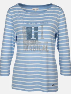 Damen Ringelshirt mit Glitzerprint