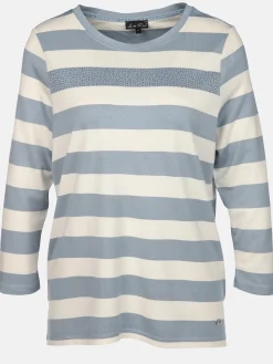 Damen Ringelshirt mit Strasssteinchen