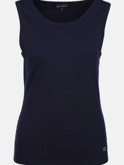 Damen Ripp Top unifarben