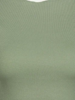 Damen Rippshirt im Cropped Style