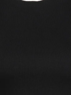 Damen Rippshirt im Cropped Style