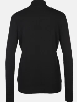 Damen Rollkragen Pullover unifarben