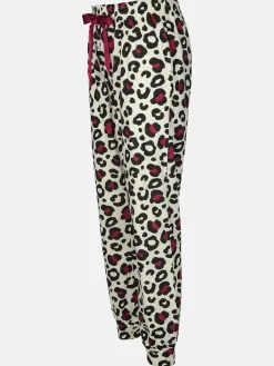 Damen Schlafanzughose im Leostyle